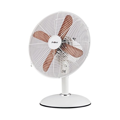 TABLE FAN  PRTF-80621 30cm 50W RETRO WHITE/WOOD